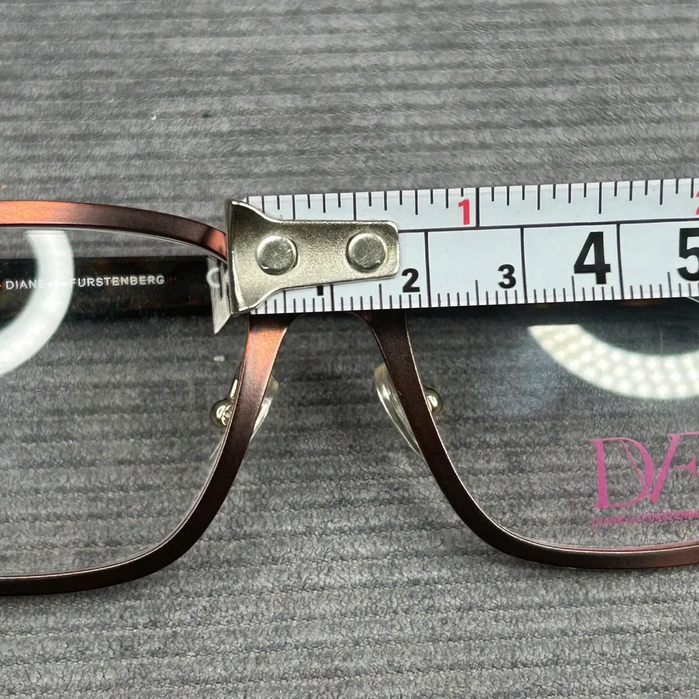Diane von Furstenberg DVF8051 210 Burgundy Tortoise Y2k Eyeglasses 49-16-135